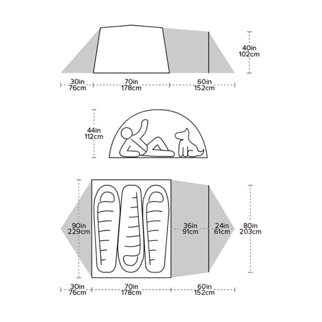 Premium 3-Person Tent Big Agnes (Blacktail Hotel series)