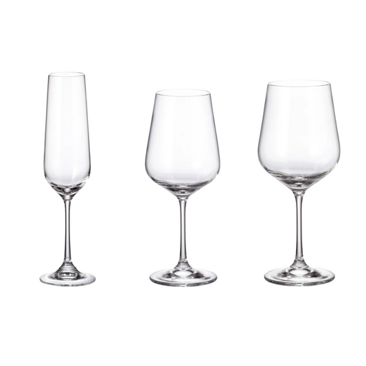 12 pieces Crystal Wine Glass Set