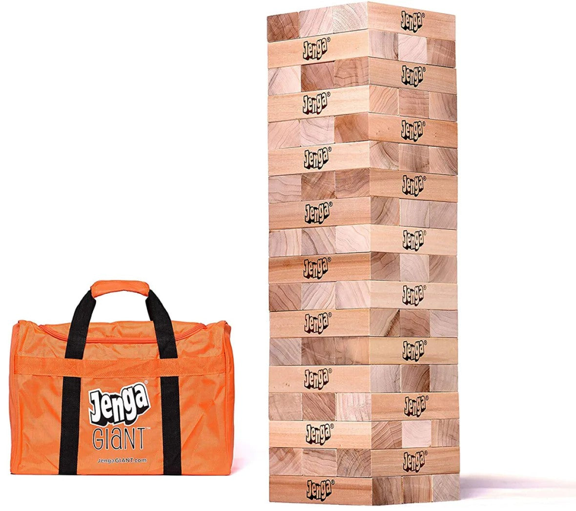 Giant Jenga. A jumbo-sized version of the classic Jenga