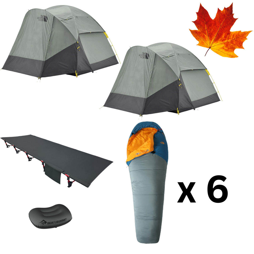 Minimalist Fall Camping Package for Six with Two Tents