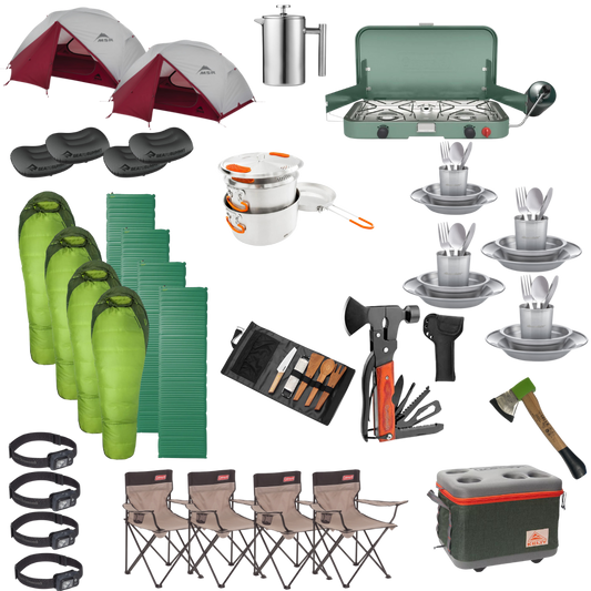 Camping Package for Four with Two Tents (Summer Edition)