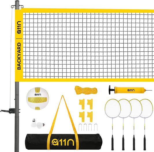Volleyball and Badminton Combo Set