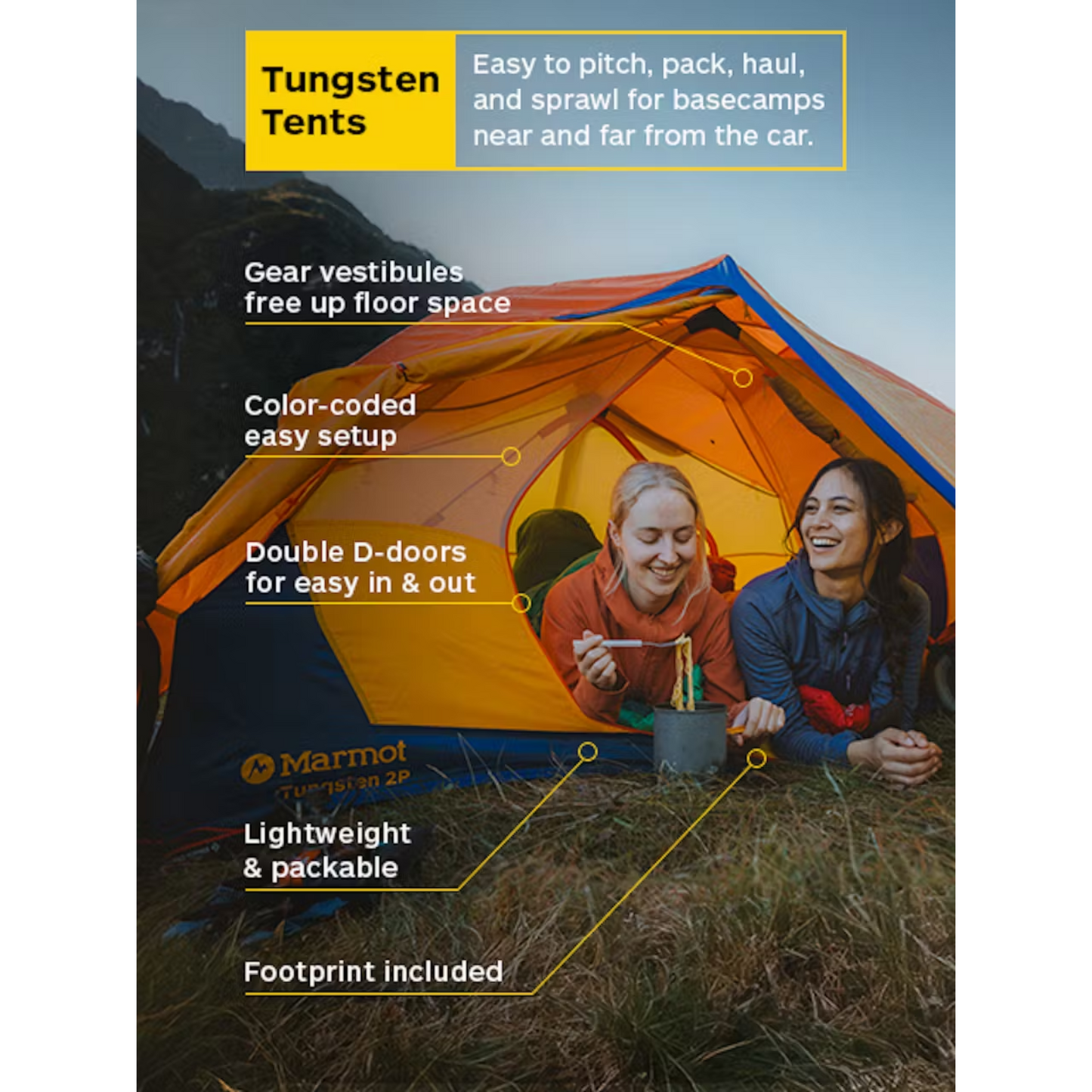 2-Person Backpacking Tent - Marmot Tungsten 2P