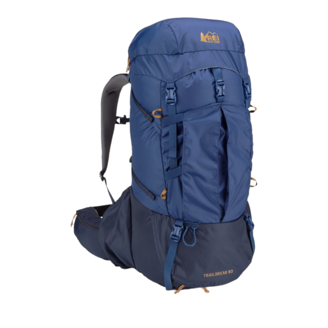 A large 60L backpack for backcountry camping trips