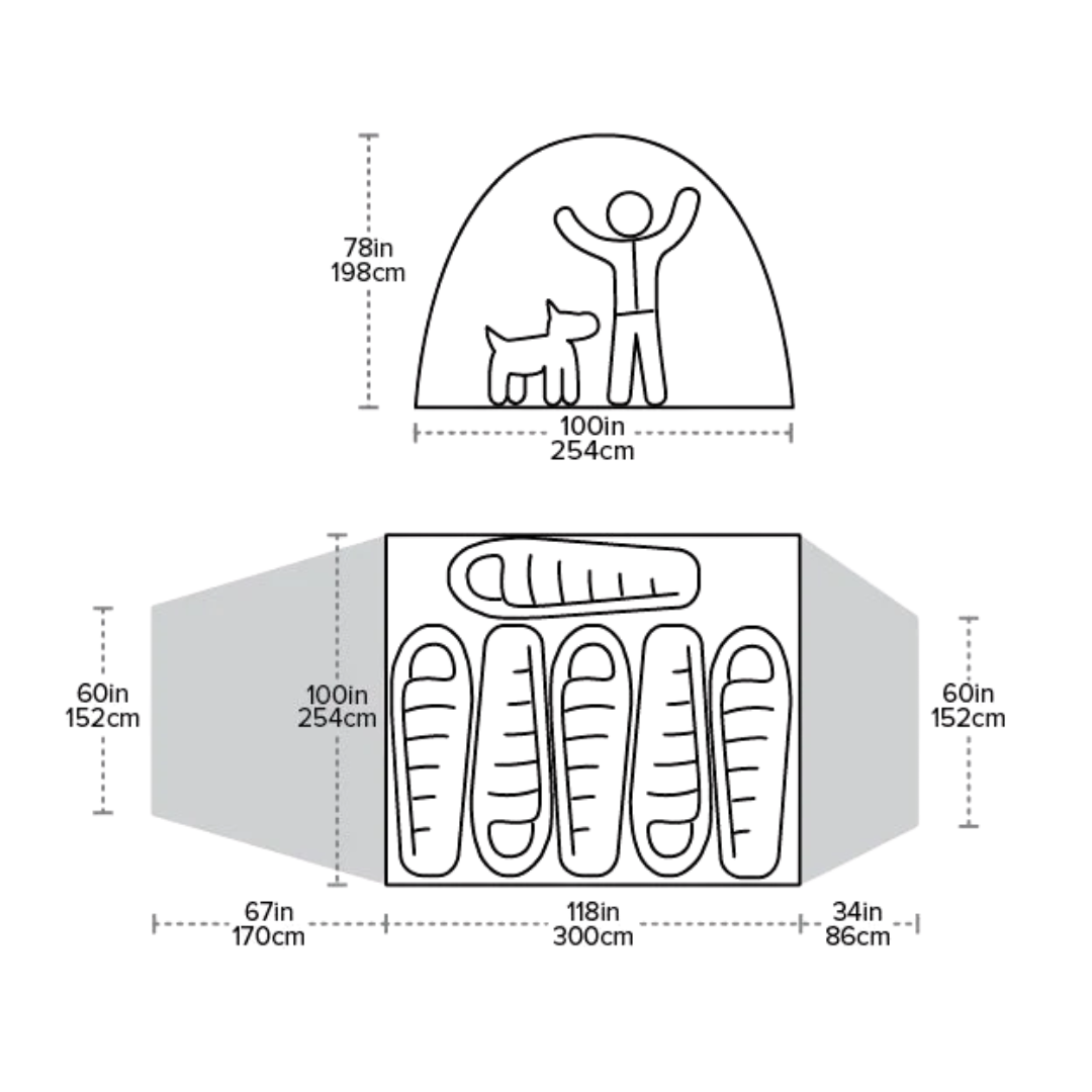 Premium 6-Person Tent - Big Agnes Bunk House 6