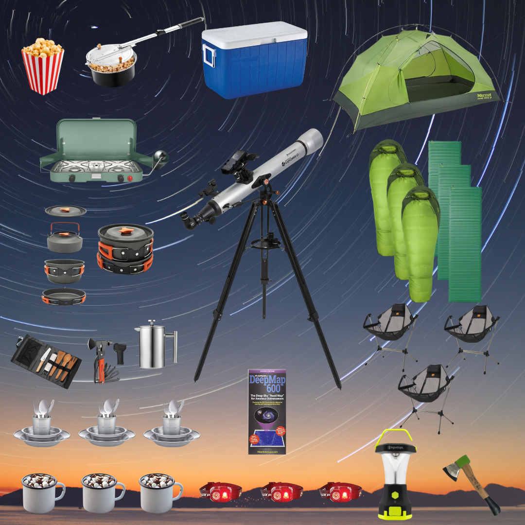 Night Sky Voyager: Stargazing Camping Package for Three