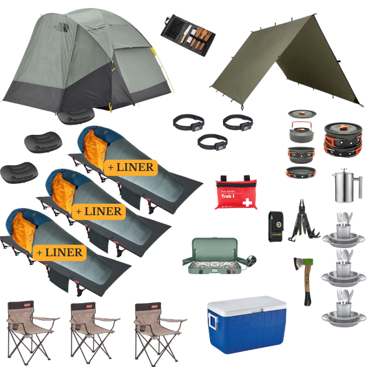 Camping Complete Package for 3 - Spring Edition