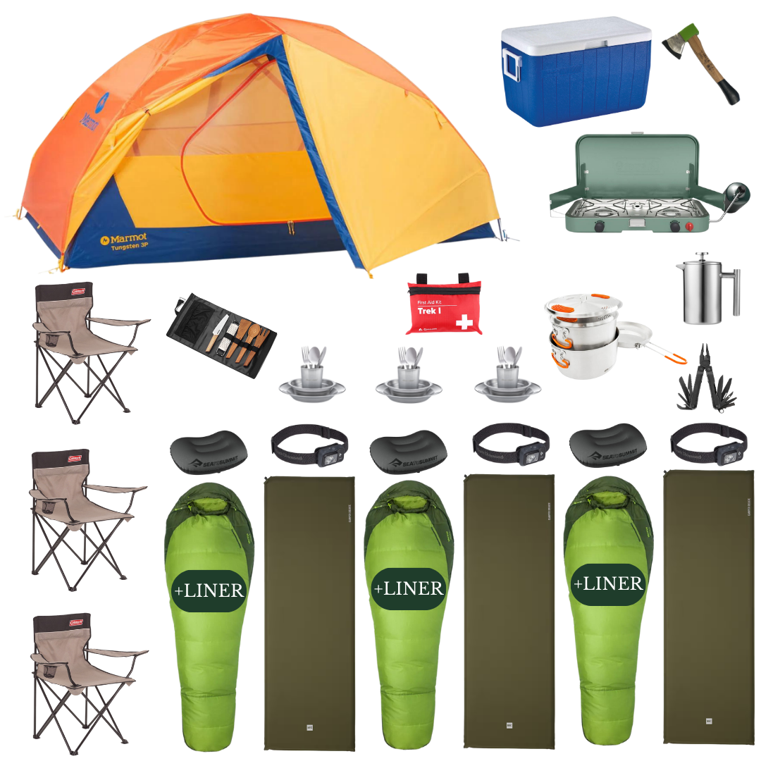 Camping Complete Package for 3 - Summer Edition