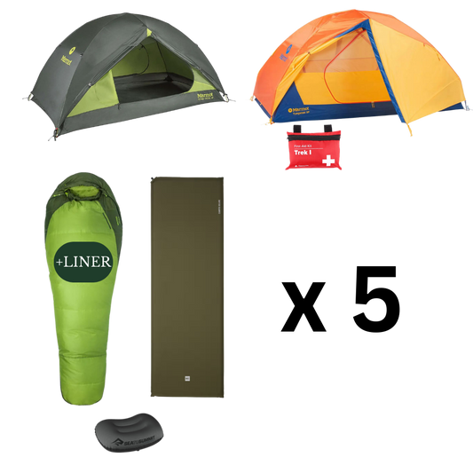 Camping Essential Package for 5 - Summer Edition