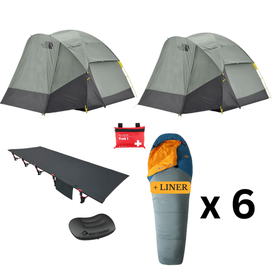 Camping Essential Package for 6 with 2 Tents - Spring Edition