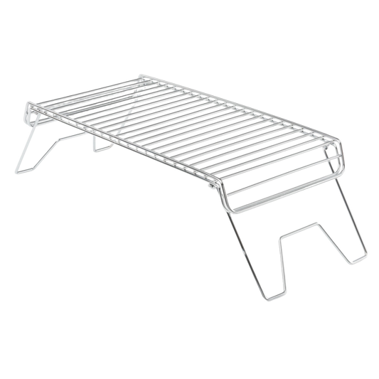 Compact folding campfire grill