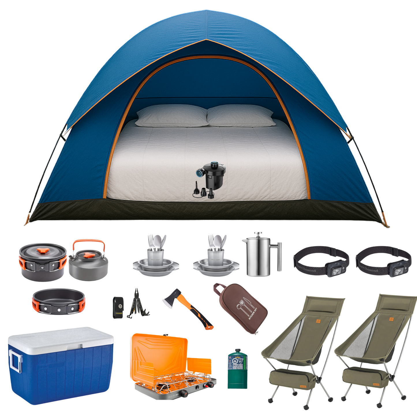 Deluxe Camping Complete Package for 2 - Three-Season