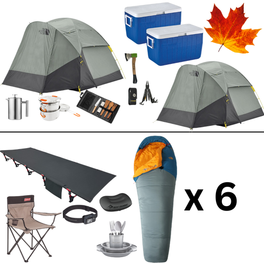 Complete Fall Camping Package for Five with Two Tents