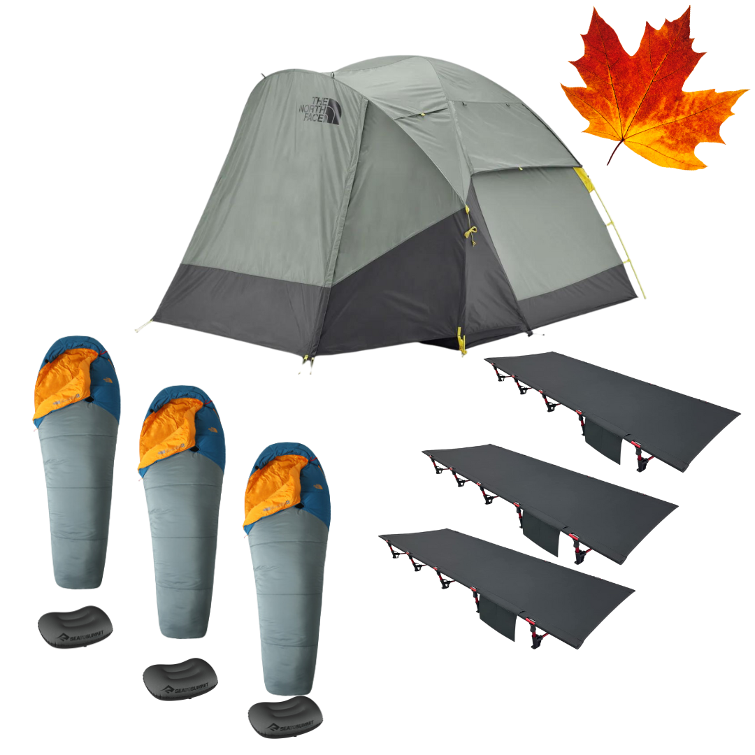 Minimalist Trio Fall Camping Package