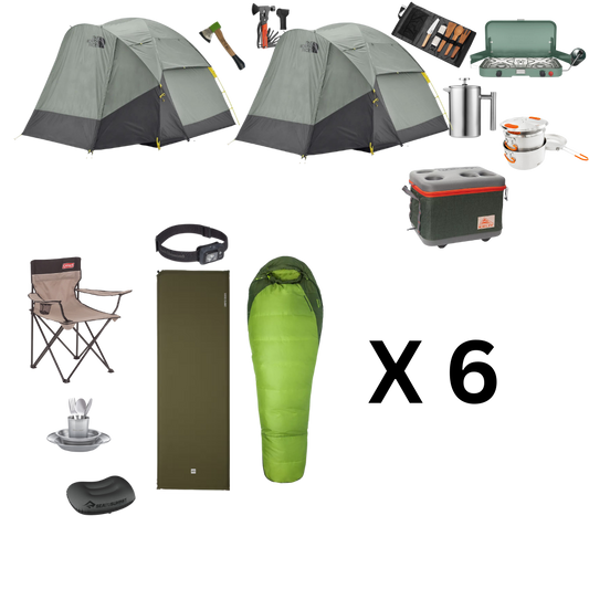 Camping Package for Six with Two Tents (Summer Edition)