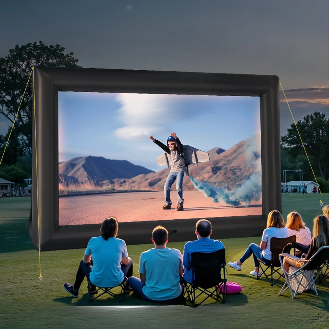 Outdoor Cinema — 20ft Inflatable Screen + Premium Projector + Sound System + Power Station